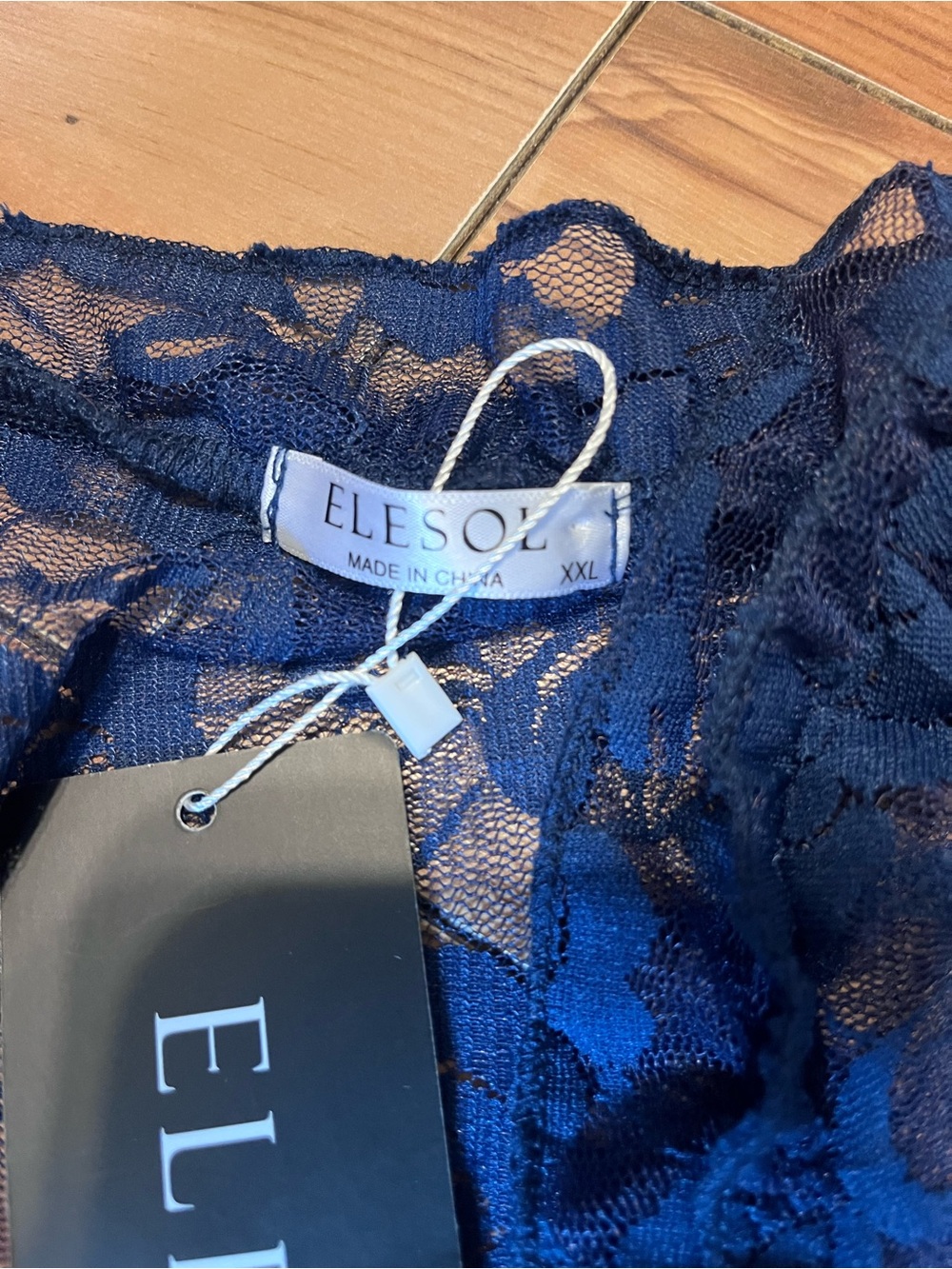 Lace Kimono Cardigan - Royal Blue - Picture 5 of 6